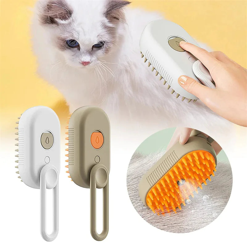 3-in-1 electric pet grooming brush