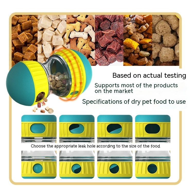 interactive food dispensing dog toy – tumbler puzzle for slow feeding & stomach protection