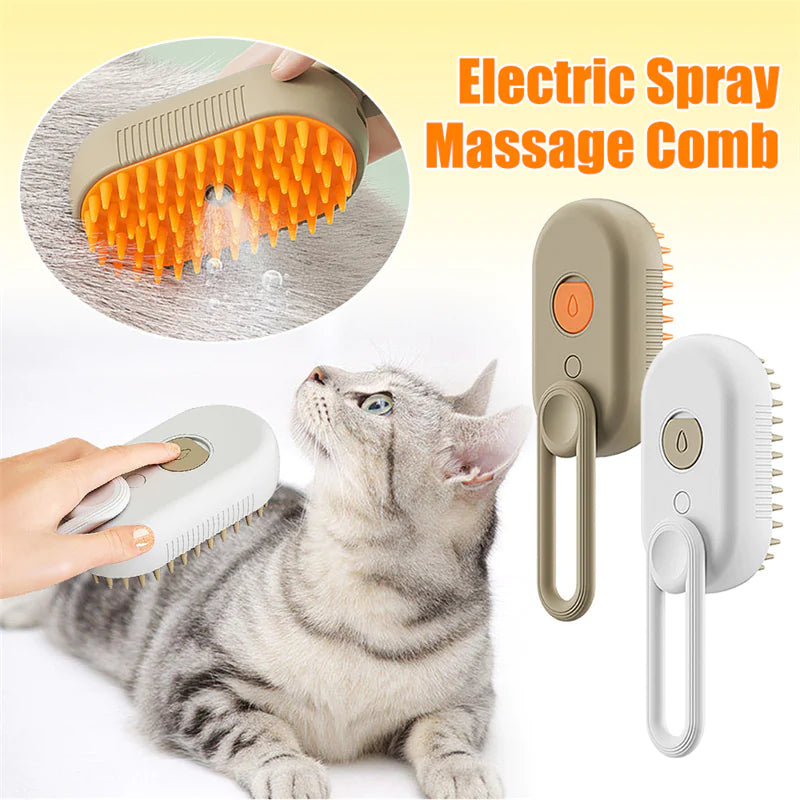 3-in-1 electric pet grooming brush