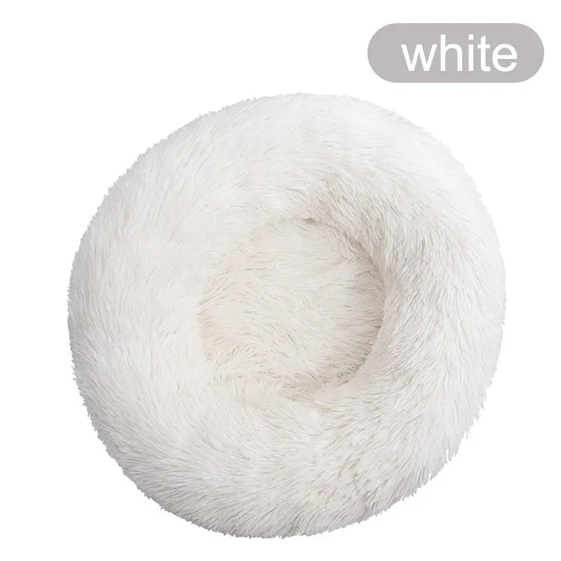 soft winter warm long plush donut pet bed