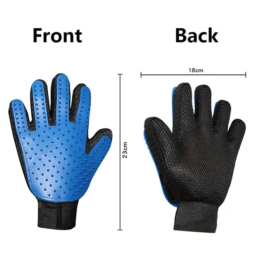 2-sided pet grooming gloves