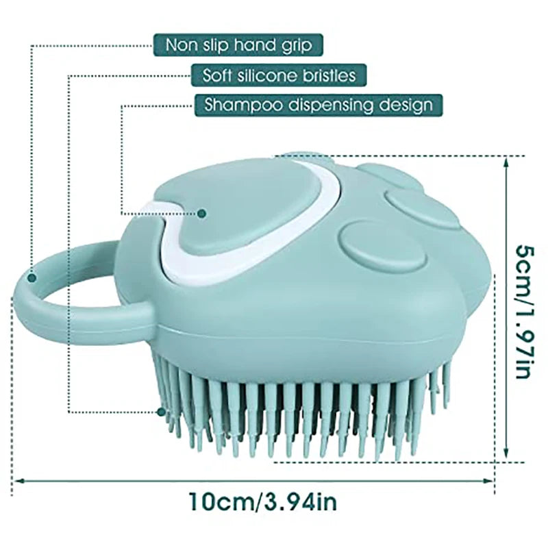 silicone pet bath brush