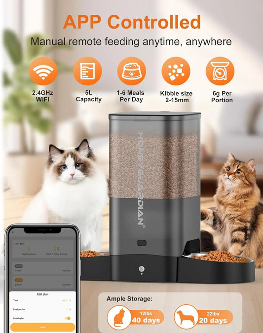 5L Automatic WiFi Cat Feeder