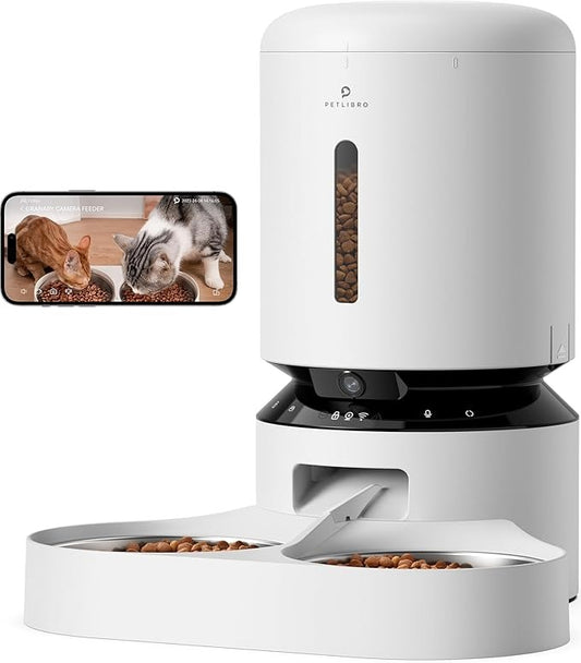 Smart Dual Cat Feeder With Camera