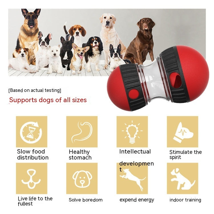 interactive food dispensing dog toy – tumbler puzzle for slow feeding & stomach protection