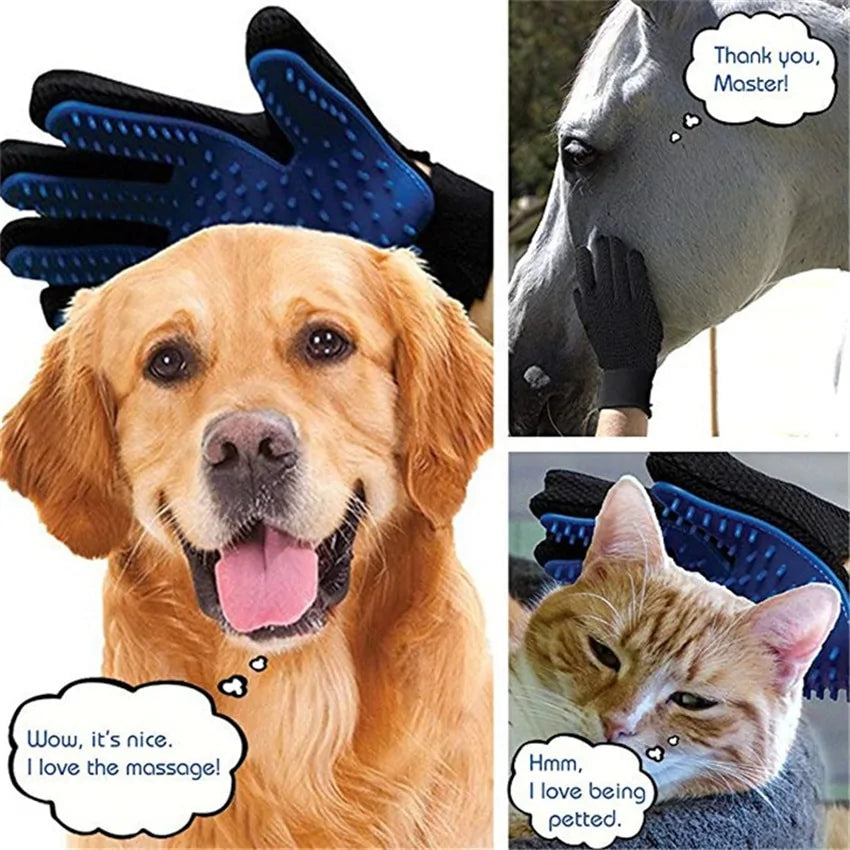 2-sided pet grooming gloves