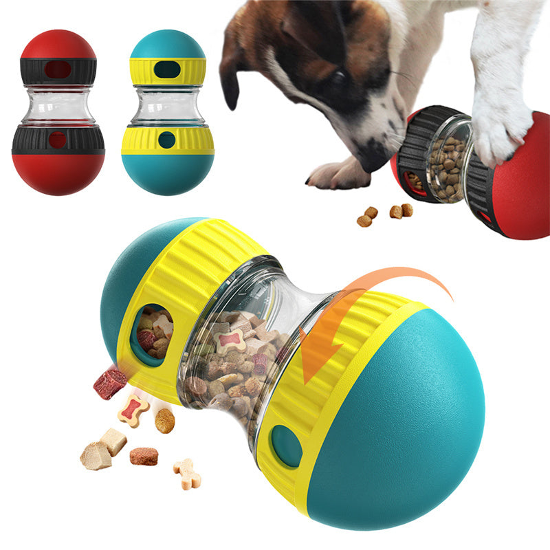 interactive food dispensing dog toy – tumbler puzzle for slow feeding & stomach protection