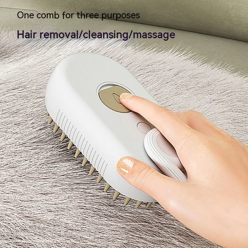 3-in-1 electric pet grooming brush